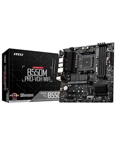 MSI B550M PRO-VDH WIFI motherboard AMD B550 Socket AM4 micro ATX