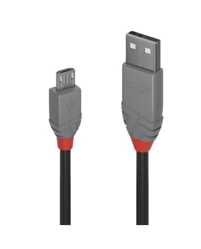 Lindy 0.5m USB 2.0 Type A to Micro-B Cable, Anthra Line