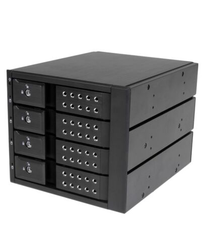 StarTech.com 4 Bay Aluminum Trayless Hot Swap Mobile Rack Backplane for 3.5in SAS II/SATA III - 6 Gbps HDD