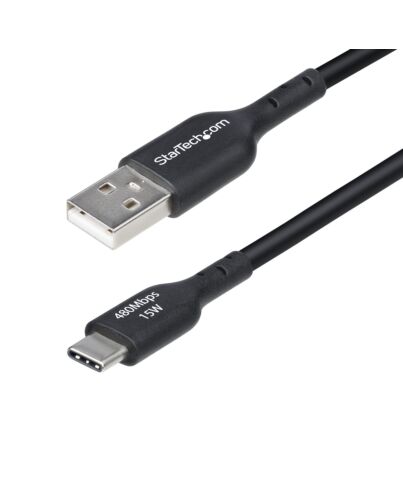 StarTech.com 3m (9.8ft) USB-A to USB-C Charging Cable, Charge & Sync, 3A, USB 2.0, TPE Jacket - Black USB Charging Cord