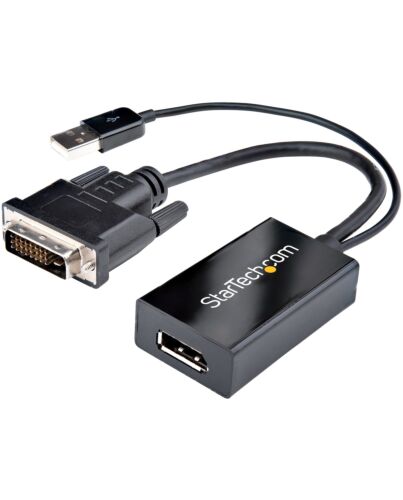 StarTech.com DVI to DisplayPort Adapter - USB Power - 1920 x 1200 - DVI to DisplayPort Converter - Video Adapter - DVI-D to DP DVI2DP2