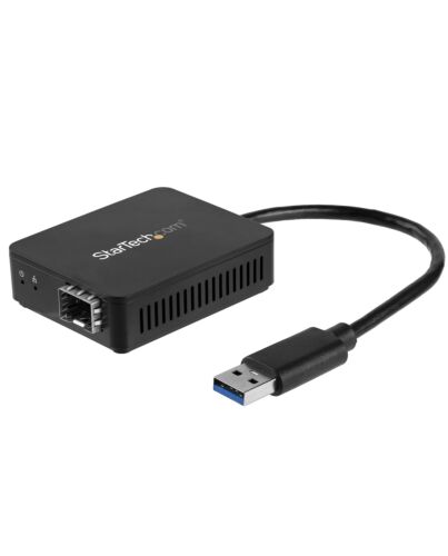 StarTech.com USB 3.0 to Fiber Optic Converter - Compact USB to Open SFP Adapter - USB to Gigabit Network Adapter - USB 3.0 Fiber Adapter Multi Mode(MMF)/Single Mode Fiber(SMF) Compatible