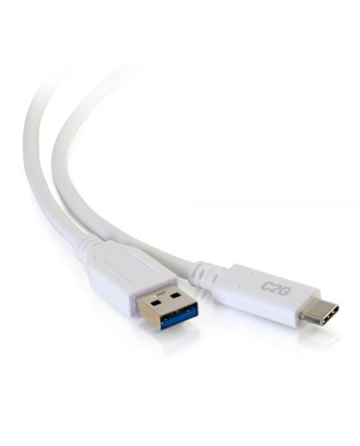 C2G 0.9m USB-C® to USB-A SuperSpeed USB 5Gbps Cable M/M - White