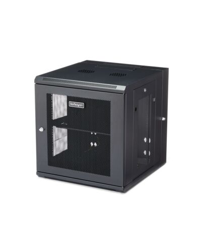StarTech.com 4-Post 12U Wall Mount Network Cabinet with 1U Shelf, 19