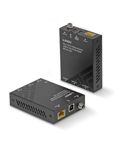 Lindy 70m Cat.6 HDMI 4K60, USB and Audio KVM Extender