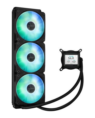 ASUS Prime LC 360 ARGB LCD Processor All-in-one liquid cooler 12 cm Black