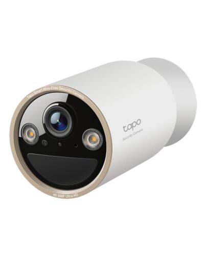 TP-Link Tapo Wire-Free Indoor/Outdoor Security Camera SPEC:4K UHD (3840x2160), H.265/H.264 Supported, 16x UHD Digital Zoom, 2.4/5 GHz Dual Band Wi-Fi, 10000mAh Rechargeable Lithium-ion Battery Tapo C460