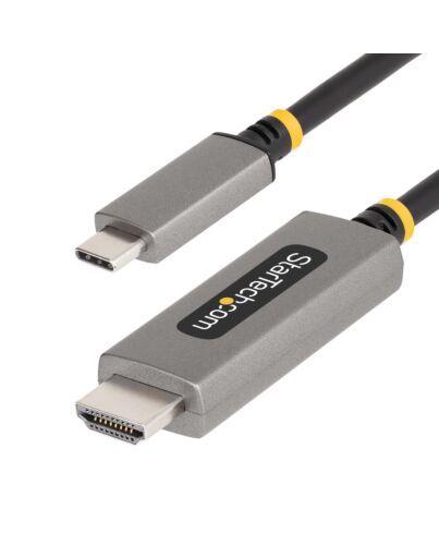 StarTech.com 6ft (2m) USB-C to HDMI Adapter Cable, 8K 60Hz, 4K 144Hz, HDR10, USB Type-C to HDMI 2.1 Video Converter Cable, USB-C DP Alt Mode/USB4/Thunderbolt 3/4 Compatible - USB-C Laptop to HDMI Monitor