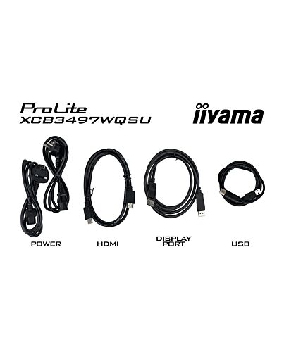 iiyama ProLite 34” curved ultra-wide screen with 15cm height adjustable stand