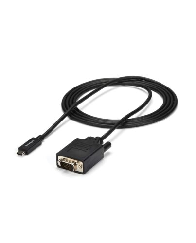 StarTech.com 6ft/2m USB C to VGA Cable - 1920x1200/1080p USB Type C to VGA Video Active Adapter Cable - Thunderbolt 3 Compatible - Laptop to VGA Monitor/Projector - DP Alt e HBR2 CDP2VGAMM2MB