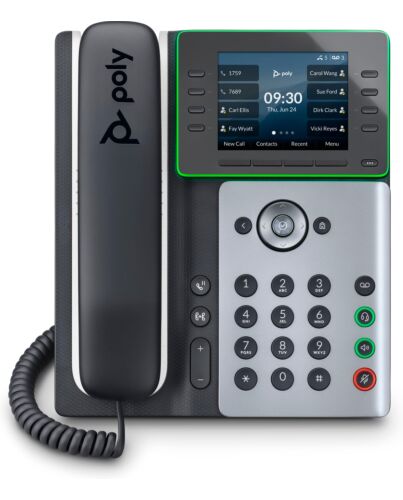 POLY Edge E350 IP Phone and PoE-enabled
