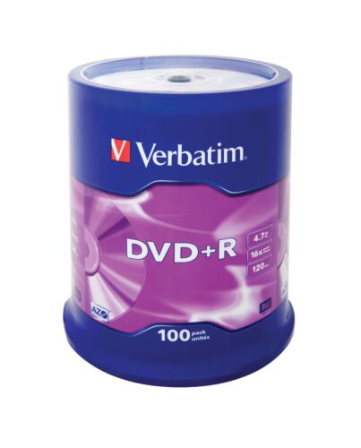 Verbatim DVD+R Matt Silver 4.7 GB 100 pc(s)
