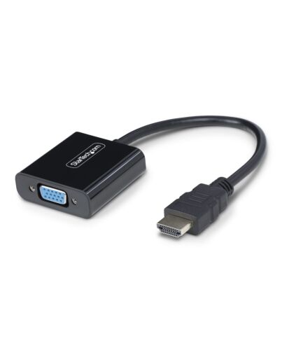 StarTech.com HDMI to VGA Adapter, Active Video Converter For Laptop/Desktop, 1920x1080 (1080p), HDMI Source to VGA Monitor/Display/Projector