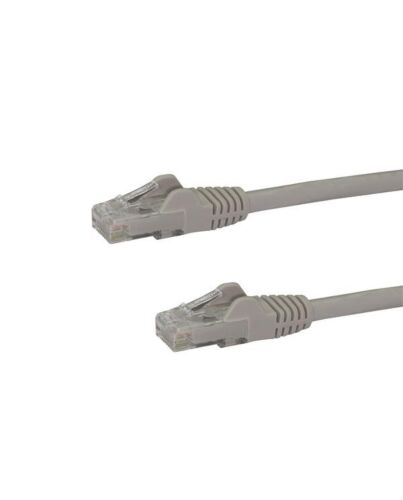 StarTech.com 1m CAT6 Ethernet Cable - Grey CAT 6 Gigabit Ethernet Wire -650MHz 100W PoE RJ45 UTP Network/Patch Cord Snagless w/Strain Relief Fluke Tested/Wiring is UL Certified/TIA