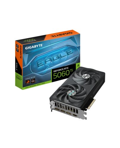 GIGABYTE GeForce RTX 5060 Ti EAGLE OC 8G Graphics Card - 8GB GDDR7, 128bit, PCI-E 5.0, 2617MHz Core Clock, 3 x DisplayPort, 1 x HDMI, GV-N506TEAGLE OC-8GD