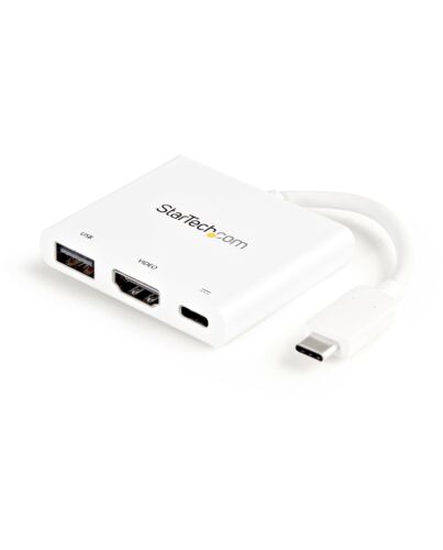 StarTech.com USB-C Multiport Adapter with HDMI - USB 3.0 Port - 60W PD - White CDP2HDUACPW