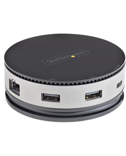 StarTech.com USB C Multiport Adapter - USB 3.1 Gen 2 10Gbps Type-C Mini Dock with 4K 60Hz HDMI/DisplayPort or 1080p VGA - 75W PD Passthrough, 3-Port USB Hub, GbE - Mobile Docking Station DKT31CHDVCM