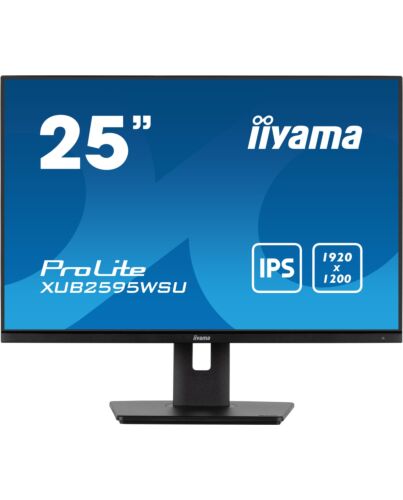 iiyama ProLite 25” 1920 x 1200 monitor featuring IPS panel and a height adjustable stand