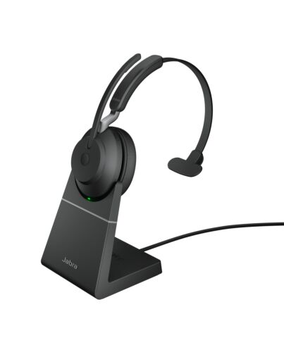 Jabra Evolve2 65 USB-A UC Mono with Charging Stand - Black