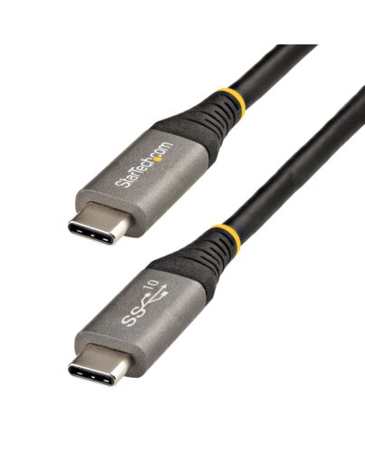 StarTech.com 3ft (1m) USB C Cable 10Gbps - USB-IF  USB-C Cable - USB 3.1 Type-C Cable - 100W (5A) Power Delivery Charging, DP Alt e - USB C to C Cord - Charge & Sync USB31CCV1M