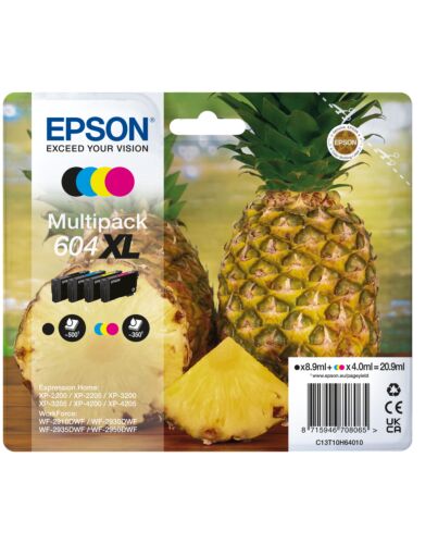 Epson 604XL ink cartridge 4 pc(s) Original High (XL) Yield Black, Cyan, Magenta, Yellow C13T10H64010