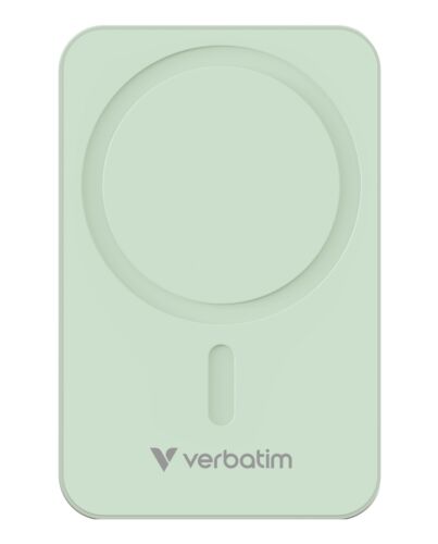 Verbatim Charge 'n' Go Essentials Magnetic Wireless Power Bank 20000 mAh Green