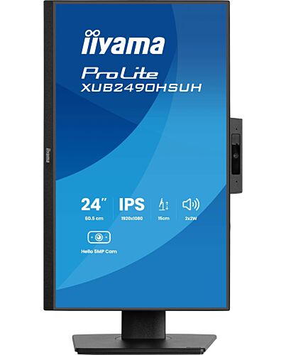 iiyama 24’’ IPS monitor with a built-in Windows Hello camera and microphone