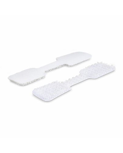 StarTech.com 3.5in (9cm) Cable Labels, 100 Pack, White, Hook-to-Hook Fastener Cable Tags, Write-On Cord Labels for Cable Management, Cord Identification Tags