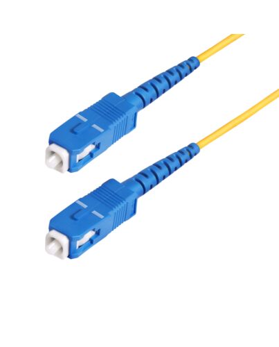 StarTech.com 100m (328ft) SC to SC (UPC) OS2 Single e Simplex Fiber Optic Cable, 9/125µm, 40G/100G, Bend Insensitive, Low Insertion Loss, LSZH Fiber Jumper Cord SPSMSCSC-OS2-100M