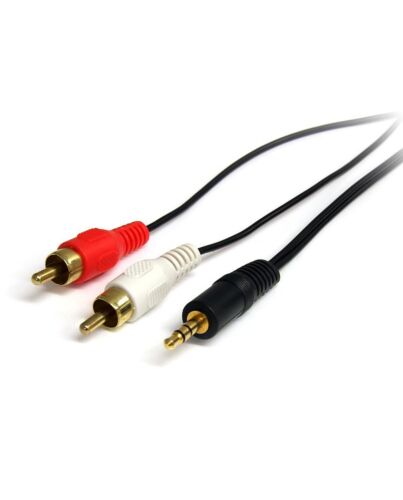 StarTech.com 3 ft Stereo Audio Cable - 3.5mm Male to 2x RCA Male MU3MMRCA
