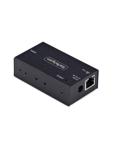 StarTech.com 1-Port Serial to Ethernet Adapter, 802.3af PoE IP Serial Device Server For Remote RS232 Devices, Wall/DIN Rail Mountable, RJ45 LAN to DB9 Serial Converter, TAA
