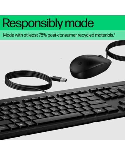 HP 225 Wired Mouse and Keyboard Combo AX2Y7AA#ABU