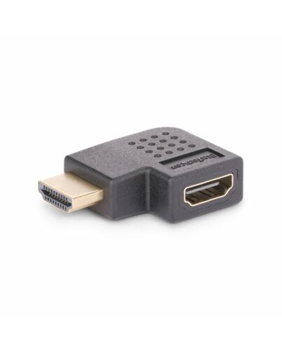 StarTech.com Right Angle HDMI 2.0 Adapter, Male to Female, Horizontal 90-Degree Angled HDMI Port Saver, 4K 60Hz, High Speed HDMI Connector Extension, M/F