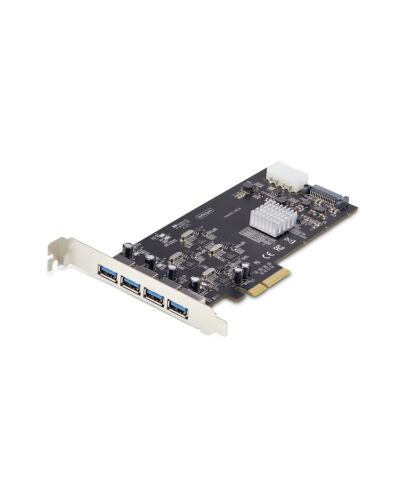 StarTech.com 4-Port USB PCIe Card, USB 3.2 5Gbps, PCI Express Expansion Card with 4x Independent USB Controllers, 4x USB-A Ports, Windows/macOS/Linux
