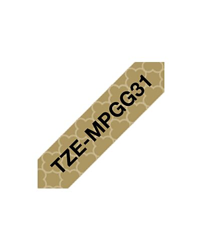 Brother TZE-MPGG31 label-making tape Black on gold