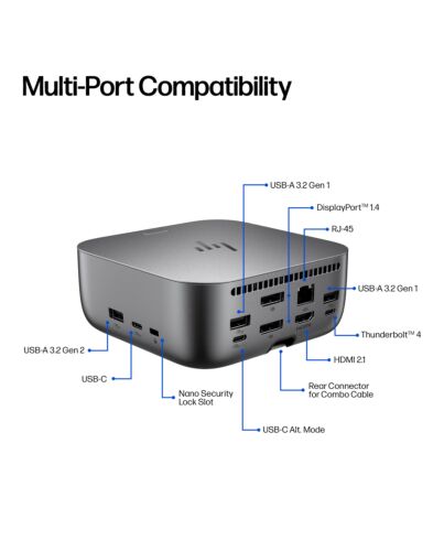 HP Thunderbolt 4 Ultra 180W G6 Dock 9X481UT#ABU
