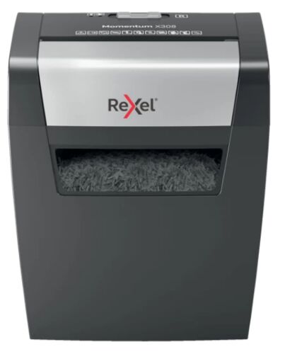Rexel X308 paper shredder Cross shredding 22 cm Black, Silver