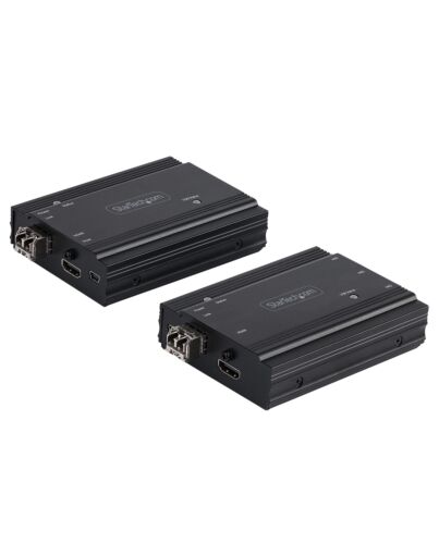 StarTech.com 4K HDMI KVM Extender over Fiber - HDMI Video & USB Remote KVM Switch/Console Extender - up to 984ft/300m (MultiMode) - 2x 10G MMF SFP+ modules - KVM Extension Kit (TX/RX)