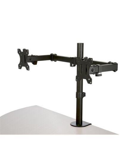 StarTech.com Desk Mount Dual Monitor Arm - Desk Clamp / Gmet VESA Monitor Mount for up to 32 inch Displays - Ergonomic Articulating Monitor Arm - Height Adjustable/Tilt/Swivel/Rotating