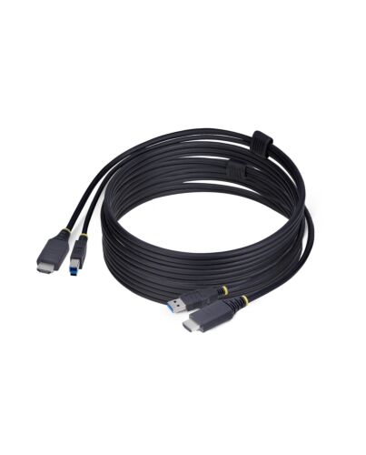 StarTech.com 10ft (3m) HDMI and USB 5Gbps KVM Cable, 4K 60Hz, HDMI 2.0 and USB Combo Cable for KVM Switches