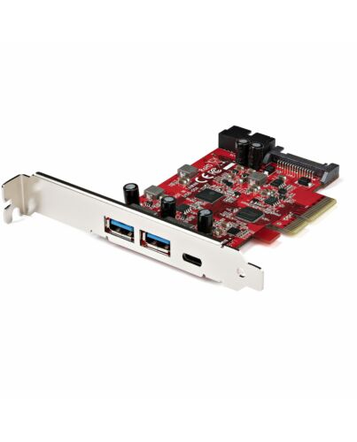 StarTech.com 5-Port USB PCIe Card - 10Gbps USB 3.1 Gen 2 PCIe Card w/ 1x USB-C & 2x USB-A - 1x 2 Port IDC (Internal 5Gbps USB Header Expansion) - USB C PCI Express Controller Card