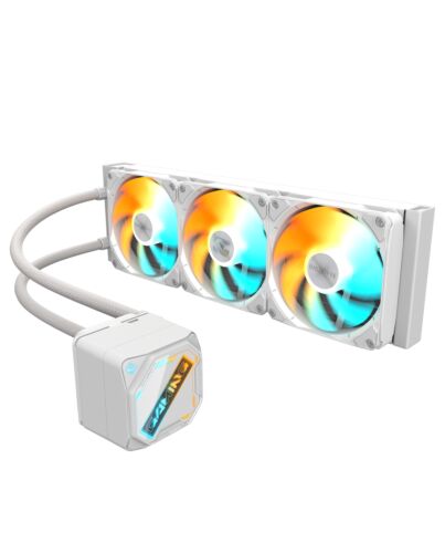GIGABYTE GAMING 360 ICE Liquid CPU Cooler- 3x120mm ARGB Fans, slide-in interlocking mechanism, DAISY-CHAIN, Intel LGA 1851 and AMD AM5 Compatible