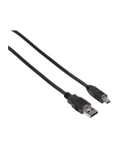 Hama USB 1.8m USB cable USB A Mini-USB B Black