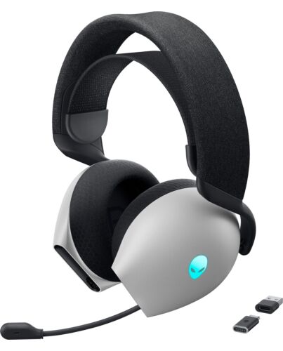 Alienware AW725H Headset Wired & Wireless Head-band Gaming USB Type-C Bluetooth Black, White AW725H-W-DEAM