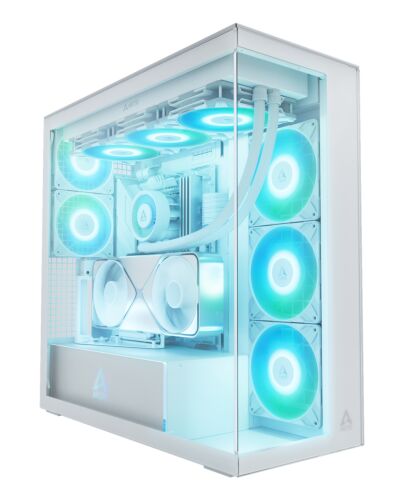 ARCTIC Xtender VG (White) Premium E-ATX PC Case with Vertical GPU Mounting ACPCC00017A