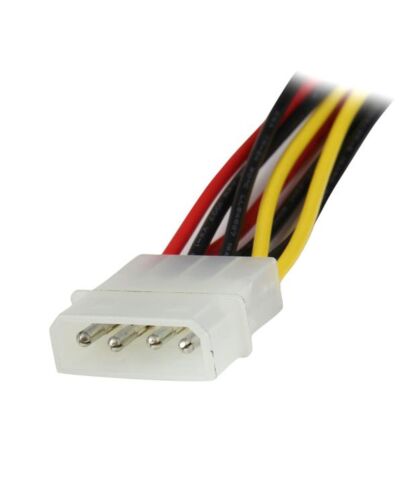 StarTech.com 12in LP4 to 2x Latching SATA Power Y Cable Splitter Adapter - 4 Pin LP4 to Dual SATA PYO2LP4LSATA