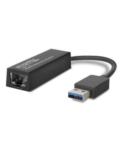 Plugable Technologies USB to Ethernet Adapter, USB 3.0 to Gigabit Ethernet, Supports Windows 11, 10, 8.1, 7, XP, Linux, Chrome OS