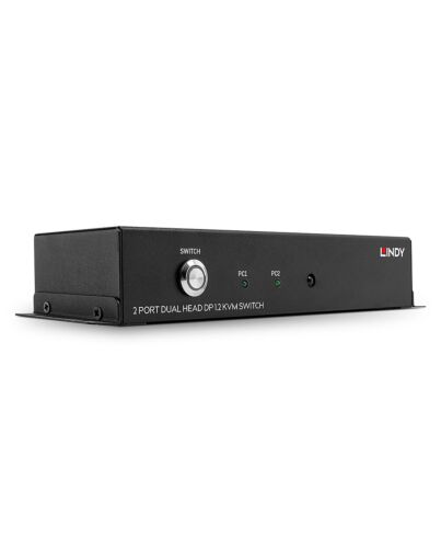 Lindy 2 Port Dual Head DisplayPort 1.2 KVM Switch