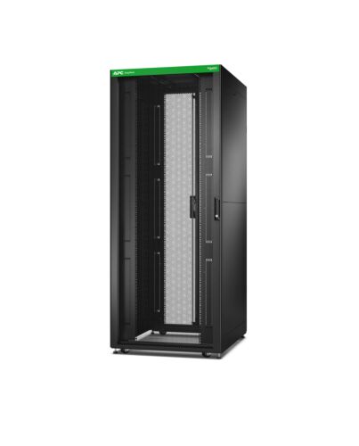 APC Easy Rack, 42U, Black, With Roof, Castors, Feet, 4 Brackets, and Side Panels, No Bottom, 1991H x 800W x 1000D mm