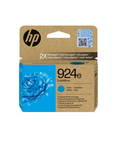 HP 924e EvoMore Cyan Original Ink Cartridge 4K0U7NE#SE1
